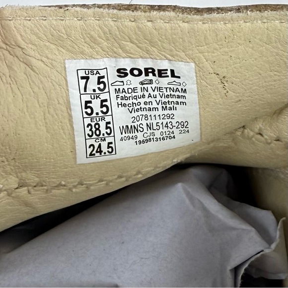 Sorel ONA Ave Leather Loafer in Honey White Sea Salt Size 7.5 - Picture 6 of 8